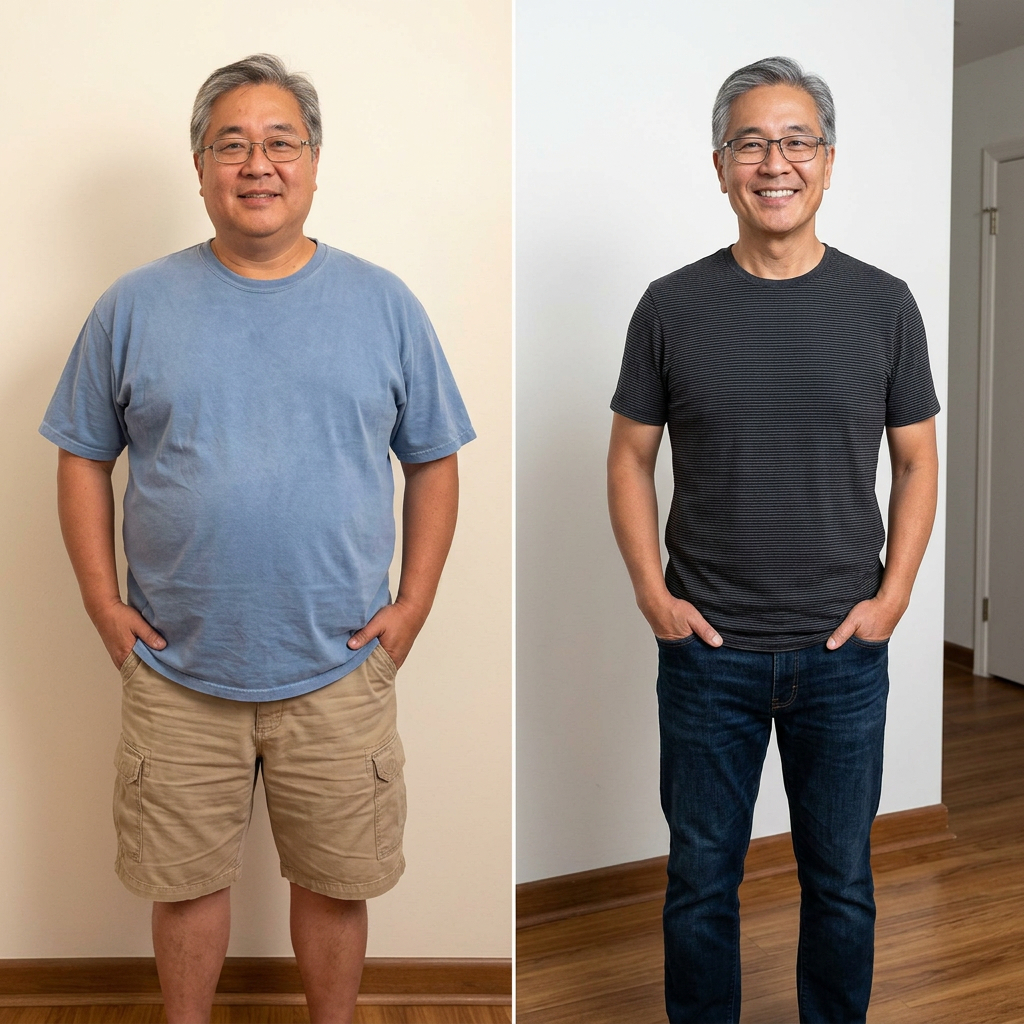 Before and after results