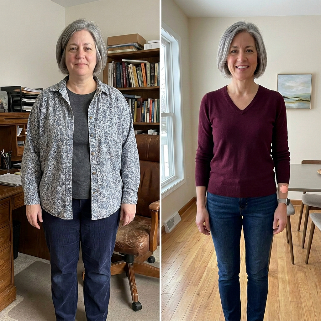 Happy LifeGauge customer with before and after photos